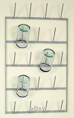 FARMHOUSE Wall Mount Wine Bottle Drying Rack Three Tier Corrugated Display Stand