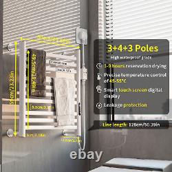 Fast Heat Towel Warmer Rack Electric Towel Dryer Wall-Mounted Heater Smart Touch