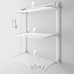 Foxydry Tower, Wall mounted clothes drying rack, Resealable drying rack in White