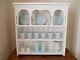 French Country Style Solid Pine Wall mounted Plate Rack Painted in Chalk White