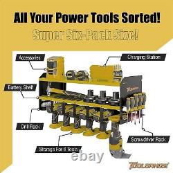 Garage Power Tool Storage Organiser & Charging Station for Workshop, Garage Tool