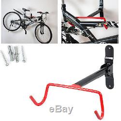 Garage Wall Mounted Bike Bicycle Cycle Storage Rack Hook Holder Fitting Screws