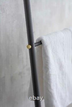 Garden Trading Adelphi Towel Ladder Rack Holder Airer Matt Black Steel Bathroom