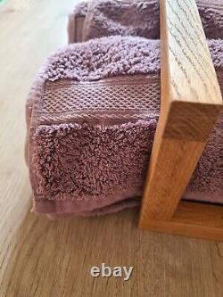 Genuine Oak Handmade Towel Storage Rack Solid Oak
