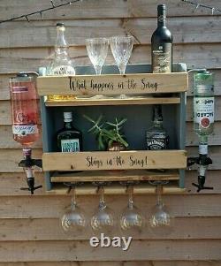 Gin bar shelf, wine rack, optics, home bar, bar accessories, personalised