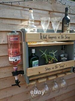 Gin bar shelf, wine rack, optics, home bar, bar accessories, personalised