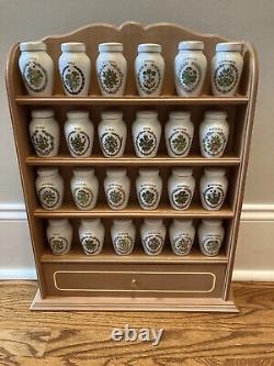 Gloria Vanderbilt Concepts Franklin Mint Almost complete Spice Rack 23 Jars