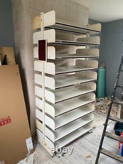 Grey Ladder Racking Shelving Unit 10 Tier Display Stand Book Shelf Wall Storage