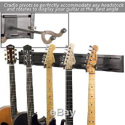 Guitar Rack Hangers 5 Guitars Adjustable 48 Coated Slatwall Rail Wall Mount