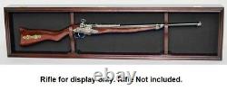 Gun Display Case Cabinet Glass Wall Mount Rifle Shotgun Rack Lockable War Trophy