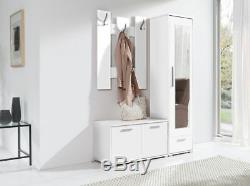 Hallway Furniture Set Storage Coat Rack Shoe Cabinet Mirror FREE Assembly