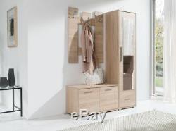 Hallway Furniture Set Storage Coat Rack Shoe Cabinet Mirror FREE Assembly