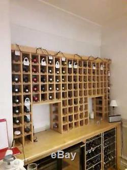 Handmade large beech wine rack