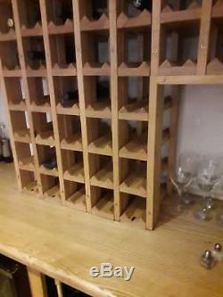 Handmade large beech wine rack
