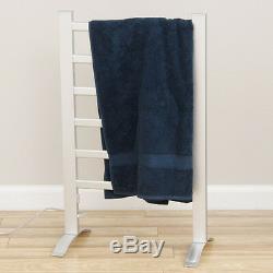 Heated Towel Bar Drying Rack Electric Bathroom Stand Hang Clothes Wall Mount New