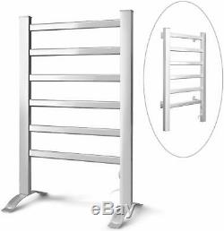 Heated Towel Bar Drying Rack Electric Bathroom Stand Hang Clothes Wall Mount New