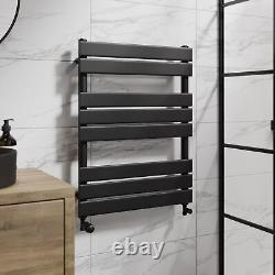 Heated Towel Rail Racks Radiator Bathroom Designer Flat Panel Rad Matt Black