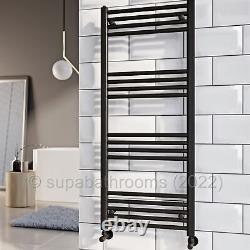 Heated Towel Rail Radiator Rad Black Straight Warmer Ladder All Sizes Bathroom
