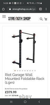 Heavy Duty Folding Wall Mounted Power Squat Rack Bench Press Gym