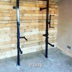 Heavy duty wall mounted squat racks with accessories made to order