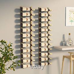 Homgoday Wall Mounted Rack for 12 Bottles 2 pcs, Holder Display Storage O0H3