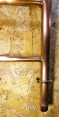 Industrial Designed Handmade Copper Towel Rail Bathroom Holder Rack 3 Tier