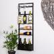 Industrial Metal Wine Rack Black Wall Cabinet Unit Storage Rustic Kitchen Chic