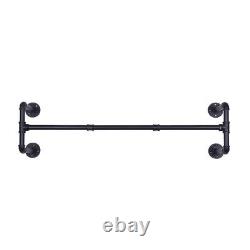 Industrial Pipe Clothes Rail Rack Wall mounted Iron Garment Pipe Hanging Rod