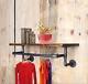 Industrial Pipe Shelves Wall Mounted, Clothing Rack Rustic Floating Wall Shelf Wi