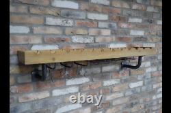 Industrial Rustic Wood Metal Wall Mounted Wine Rack Storage Cabinet Dx6667