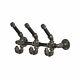 Industrial Style Wall Mounted Pipe Fittings Coat / Scarf Rack Raw Steel Pipe