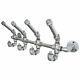 Industrial Vintage Style Wall Mounted Silver Pipe Fittings Coat / Scarf Rack