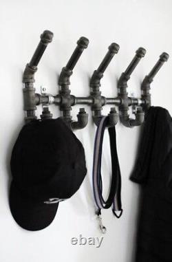 Industrial Vintage Style Wall Mounted Supreme Pipe Fittings Coat / Scarf Rack