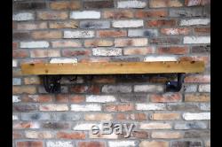 Industrial Wine Wall Unit Bar Rack Holder Home Pubs Metal Wood Display Storage