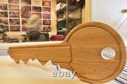 Key rack/holder wall mounted large double hooks solid oak quality wall mounted