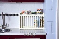 Kitchen Plate Rack, buttermilk, Wall Mounted or suitable for Work Top Storage