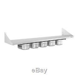 Kitchen Spice Shelf Rack Wall Mounted Herb And Spice Organiser Stainless Steel