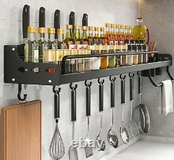 Kitchen Storage Shelf Wall-mounted Space Aluminum Multifunctional Spice Racks