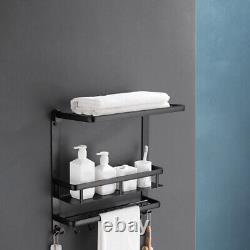Kitchen Wall Shelf Hanging Rack Bathroom Wall Mounted Towel Holder