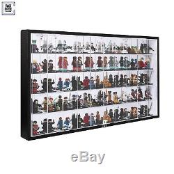 LEGO Minifigures Display Case Wall Mount Cabinet Store 50 Figurines Storage Rack