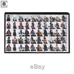 LEGO Minifigures Display Case Wall Mount Cabinet Store 50 Figurines Storage Rack