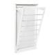 Large Wall Mounted Double Drying Rack White Home Laundry Room Organizer Storage