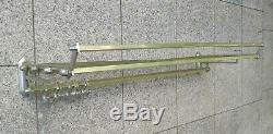 Large vintage metal wall mounted luggage rack coat hook rail 1945/55