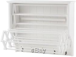 Laundry Drying Rack Madison 30 in. H White Accordion Wall Mounted 5 Hook New