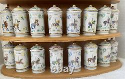 Lenox Spice Carousel 1993 24 Spice Jars and Rack Fine Porcelain LENOX Vintage