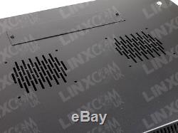 Linxcom 12U 19 Network Wall Cabinet Data Comms Rack 600x600mm Black Data Comms