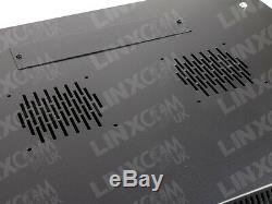 Linxcom 15U 19 Network Wall Cabinet Data Comms Rack 600x450mm Black Data Comms