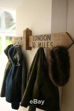 Long Handmade personalised Solid Oak Coat Rack, Coat Hanger, Wall mounted rack