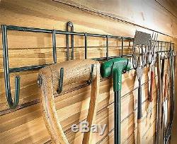 Long Wall Mounted Garden Tool Holder Hanging Storage Rack Rail Tidy Organiser
