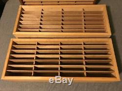 Lot of 5 Napa Valley 8-Track Tape Wooden Storage Racks Various Sizes Wall Mount
